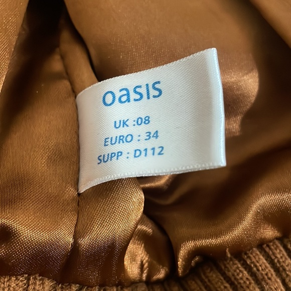 Real Leather Bomber Jacket Size 8 - Picture 8 of 8